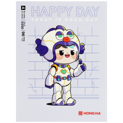 Tập Class Happy Day - 4 Ô Ly Vuông - 96 Trang 58gsm - Hồng Hà 0350 (Mẫu Bìa Giao Ngẫu Nhiên)