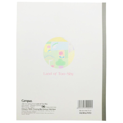 Tập A5 Land Of Too-Shy - 4 Ly Kẻ Ngang - 96 Trang 70gsm - Campus NB-A5LY96LTS-01