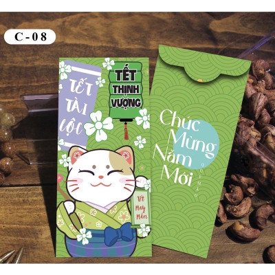 Set 100 bao lì xì Tết  , phát tài cả năm hàng đẹp nhiều mẫu mới , vô cùng xinh xắn và cute 