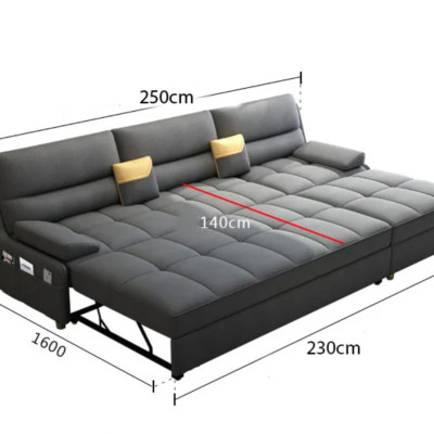 Sofa giường đa năng hộc kéo cao cấp HGK-19 ngăn chứa đồ tiện dụng Juno Sofa KT 2m5
