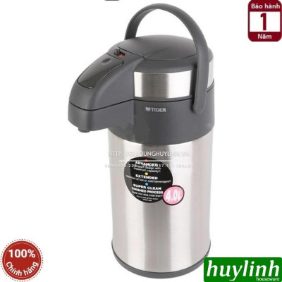 Bình thủy giữ nhiệt bấm rót Tiger MAA-A402 - Dung tích 4 lít - Hàng chính hãng