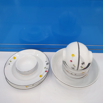 Bộ đồ ăn 11 thứ hoa A04 sứ Long Phương AH259011 họa tiết hoa Cẩm Vi