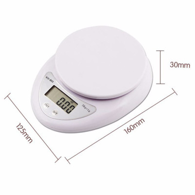 Cân Điện Tử Nhà Bếp Mini Electronic Kitchen Scale Cân Thực Phẩm 5Kg – 1G Tặng Kèm Pin - Hàng chính hãng 