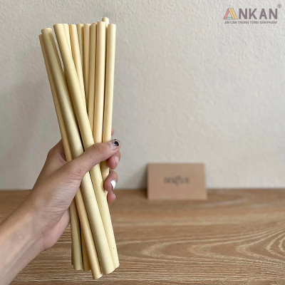 Ống hút tre 24cm tái sử dụng dùng cho ly cao, nước ép, sinh tố