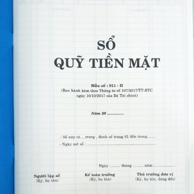 Bộ 3 Quyển Sổ Quỹ Tiền Mặt (Theo Thông tư 107/2017)