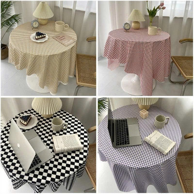 Khăn trải bàn kẻ caro nhựa PVC chống thấm nước  - Khăn decor phòng ăn 180 cm x 140 cm
