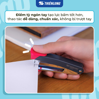 Bấm kim trợ lực số 10 - Power Assist Stapler Thiên Long - Bấm nhẹ hơn 50%