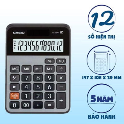 Máy Tính Casio Mx-120B-W-Dc