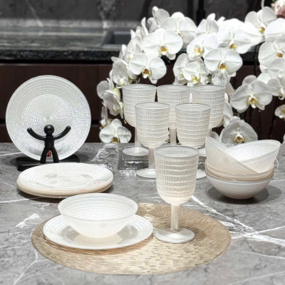 Set 18 món bát/đĩa/ly cao cấp Viola From Germany Hàng chính hãng