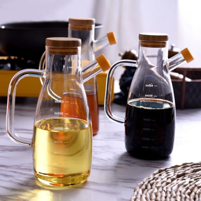 Bình đựng gia vị lỏng, dầu ăn, mắm, dầu oliu thân bầu 650ml 