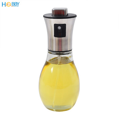 Bình phun xịt dầu ăn thủy tinh nắp bọc inox 304 Hobby Home Decor BD200