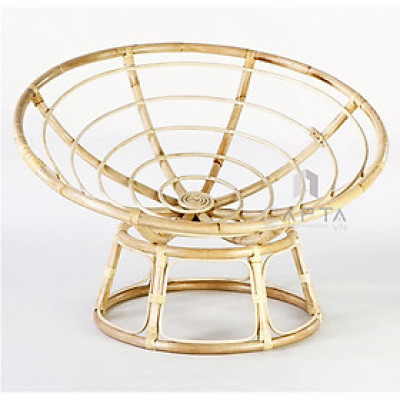 Ghế thư giãn Papasan Nội thất Capta Ghế mây đan thủ công khung gỗ màu tự nhiên Papasan Chair D100