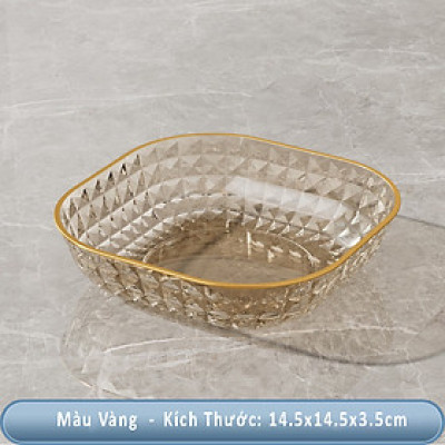 Combo 4 Đĩa Vuông Đựng Đồ Chất Liệu Nhựa, Đựng Đồ Đa Dụng