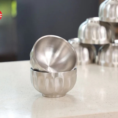 Tô canh hai thành inox hồng gold iMAT