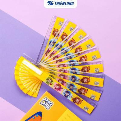 Thước thẳng 20cm Thiên Long TP-SR011/AK - Nhân vật Akooland thế giới học cụ thần kỳ