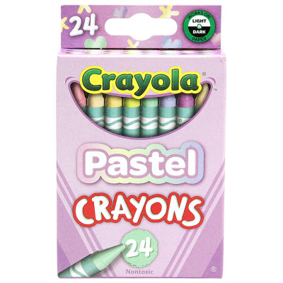 Hộp 24 Bút Sáp Màu Crayon Tông Pastel - Crayola 521835