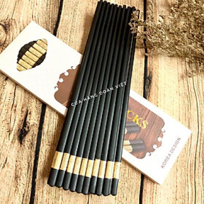 Đũa Cẩn Hợp Kim Mạ Vàng Set 10 Đôi - Korea Design. Chuyên phục vụ Sp Gia dụng, Khuôn làm bánh, Dụng cụ học Sinh, Nhà hàn