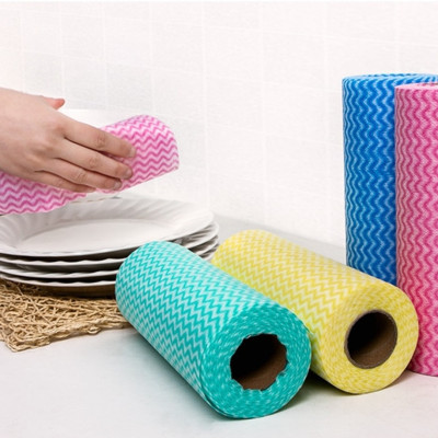 Combo 5 Cuộn Khăn Lau Bếp Đa Năng (5 cuộn - 250 cái) - Giao Màu Ngẫu Nhiên