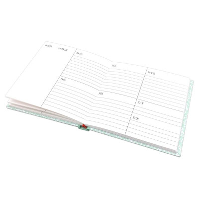 Sổ Weekly Plan Khổ Vuông 144 Trang 130gsm + Kèm Sticker Composition Collection - Crabit Notebuck 1595 - Xanh Mint