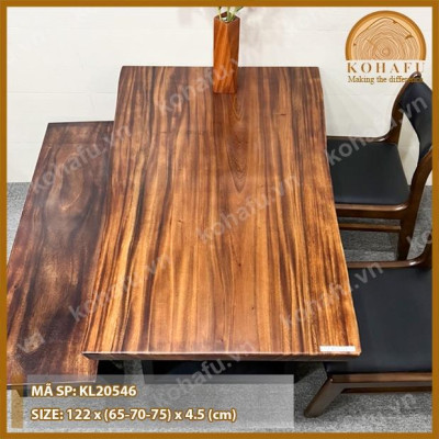 [KL20546] Mặt Bàn Dài Me Tây Tự Nhiên 1.2m