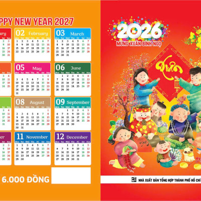 Bộ Combo 10 Lịch Túi Năm 2026 - Bính Ngọ