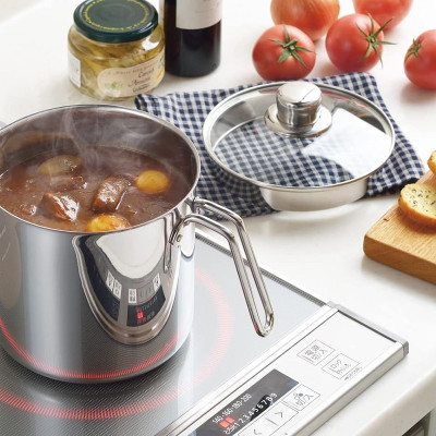 [CHÍNH HÃNG] Nồi đa năng inox dùng cho bếp từ Hirosho Nirwarka 16cm - Hàng nội địa Nhật Bản