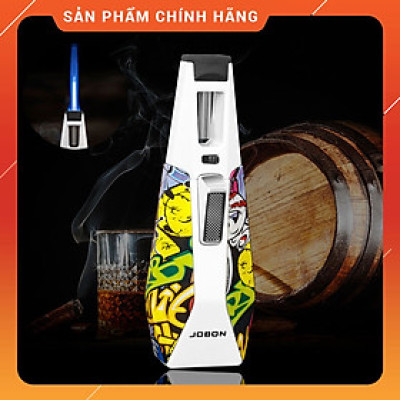 Vỏ Hột Quẹt Bật Lửa Gas Jobon ZB-193 Khò 1 Tia Mạnh Mẽ Có Khóa Rảnh Tay/An Toàn - Nhiều Màu