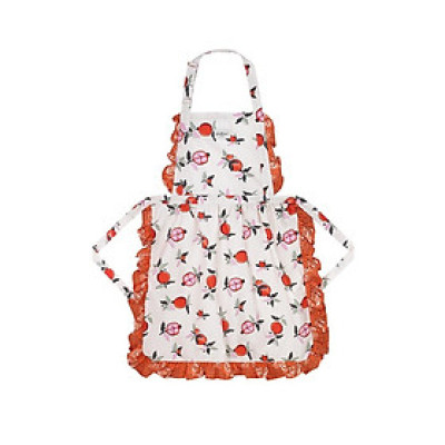 Cath Kidston - Tạp dề/Frill Apron - Pomegranate - Cream -1053708