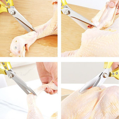 Kéo Đa Năng Siêu Bền, Kéo Thép Cắt Xương Gà, Vịt Đa Năng Siêu Bền Giao Màu Ngẫu Nhiên