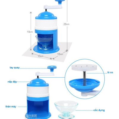 Dụng cụ xay đá bào quay tay tiện dụng cho gia đình