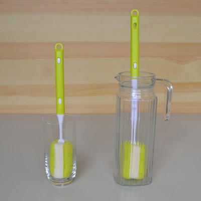 Dụng cụ cọ rửa bình nước, chai lọ cán tùy chỉnh Kokubo có móc treo tiện dụng - Made in Japan