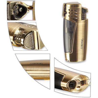 Vỏ Hột Quẹt Bật Lửa Khò 3 Tia Kiêm Đục X.I.G.A Lubinski SK43 Thiết Kế Độc Lạ Lửa Khò Mạnh Mẽ - Dùng Gas Cao Cấp