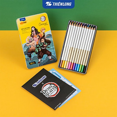 Bút chì 12/24 màu Colored Pencils - Thiên Long Colokit - Phiên bản Demon Slayer