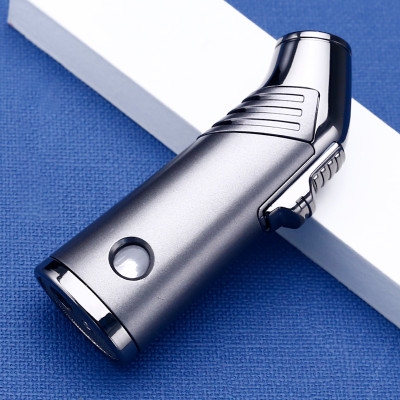 Vỏ Hột Quẹt Bật Lửa Gas Jobon ZB-202 Khò Mỏ Vịt 3 Tia Nhìn Thấy Gas - Màu Ngẫu Nhiên