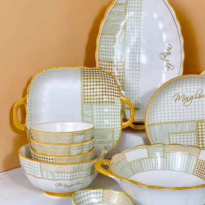 BỘ BÁT ĐĨA CAO CẤP GOSU THỔ CẨM MINGLIU