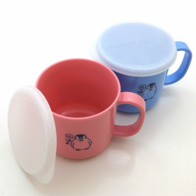 Combo 03 Cốc nhựa uống nước Nakaya 200ml có nắp silicon mềm - Nội địa Nhật Bản