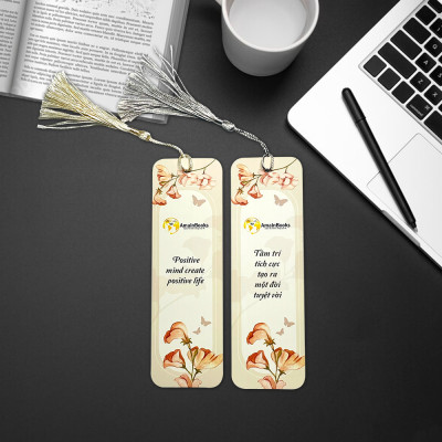 Combo 03 cái Bookmark đánh dấu sách truyền cảm hứng có tua rua (ngẫu nhiên)