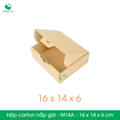 M14A - 16x14x6 cm - 25 Thùng hộp carton nắp gài đóng hàng
