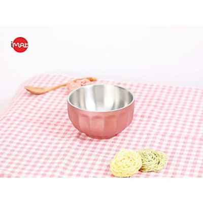 Tô canh hai thành inox hồng gold iMAT