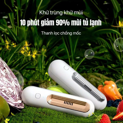 Máy Khử Mùi Tủ Lạnh Thông Minh Ozone Ion 2in1 | Tiệt Trùng, Kháng Khuẩn Hàng Cao Cấp