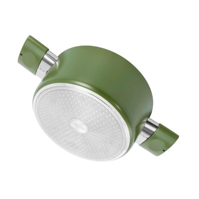 Bộ nồi phủ sứ chống dính Elmich Olive EL-5228OV03 size 18,20,24cm - Hàng chính hãng