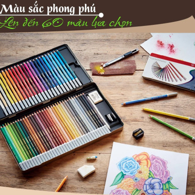 Combo cút chì màu đa năng STABILO CarbOthello 12 màu - Hộp thiếc 12 màu (CLC1412M)