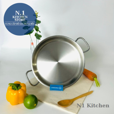 Chảo inox cao cấp 2 quai Korkmax Proline 24cm - A1192 - Hàng chính hãng