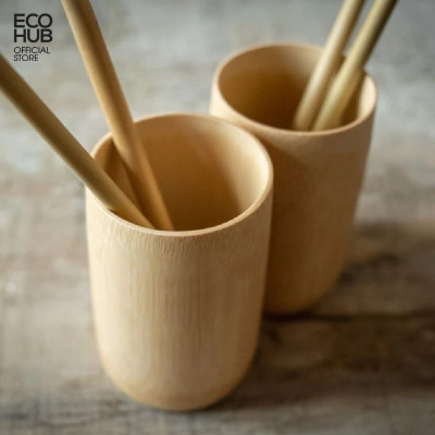 Cốc tre tự nhiên ECOHUB, Cao 6/8/12/18cm (Bamboo Cup) 