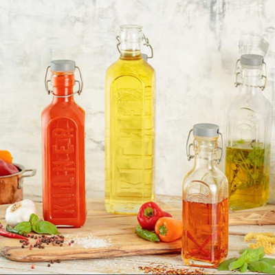 Kilner - Chai thủy tinh nút xám - 0.6L