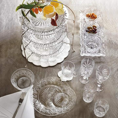 Set 6 đĩa pha lê Godinger Dublin Dinner Plate