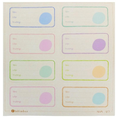 Bộ 24 Nhãn Vở A - Linh Lan