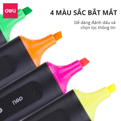  Bút nhớ dòng Deli - Bút dấu dòng - Bút highlight - 2 chiếc - ES600