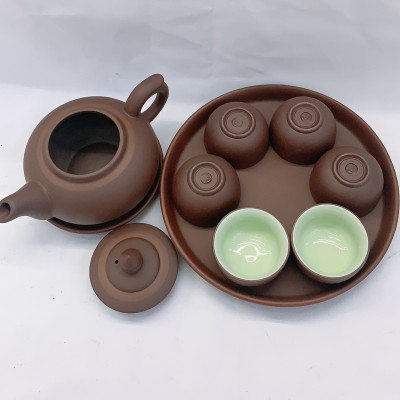 Bộ ấm chén pha trà khèm khay sứ pha trà truyền thống - ANTH688