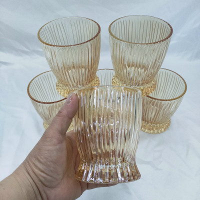 Bộ 6 ly thủy tinh uống nước cao cấp vân tăm - VD52